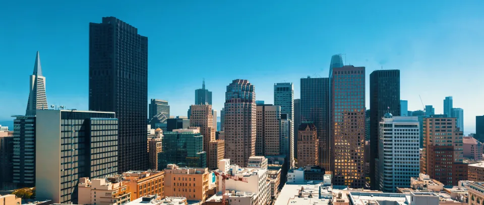 Downtown San Francisco buildings and skyline